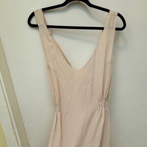 BABATON off-white cream silk midi dress S